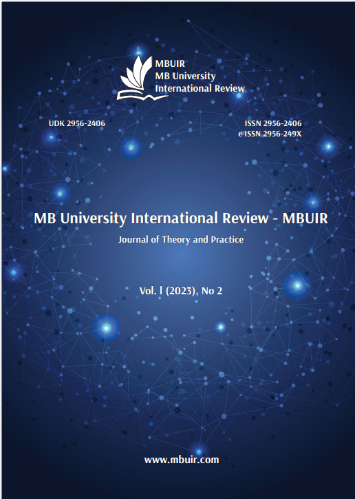 					View Vol. 1 No. 2 (2023): MB University International Review
				